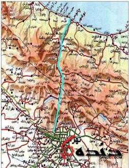اتوبان تهران شمال نقشه