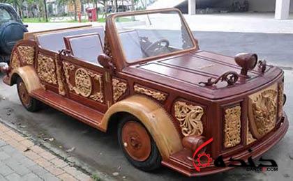 ماشین عروس چوبی/خلاقیت جوان شهرکردی