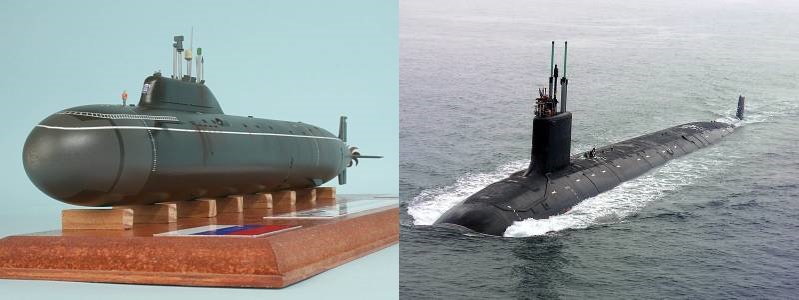 مقایسه و شبیه سازی نبرد پیشرفته ترین زیردریایی های آمریکا و روسیه