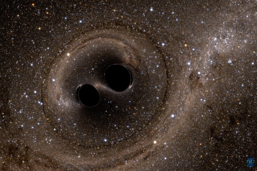 تصویر روز ناسا: شبیه‌سازی تصادف دو سیاهچاله