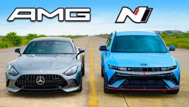 درگ هیوندای آیونیک 5 N با مرسدس AMG GT63