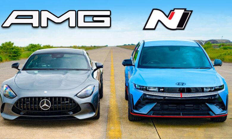 درگ هیوندای آیونیک 5 N با مرسدس AMG GT63